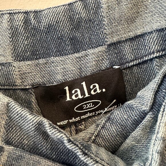 Dressed In Lala Checkered Denim Jumpsuit - Picture 3 of 7